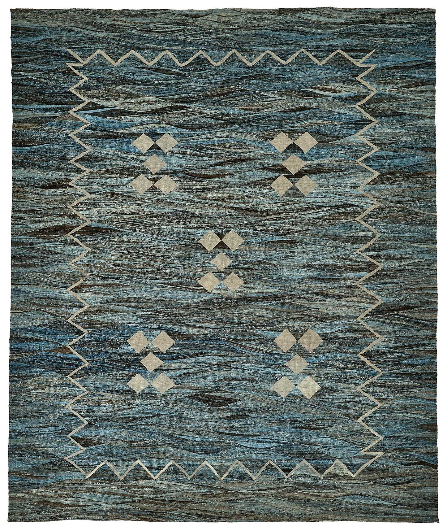 12x14 Contemporary Wool Kilim Rug - 51711