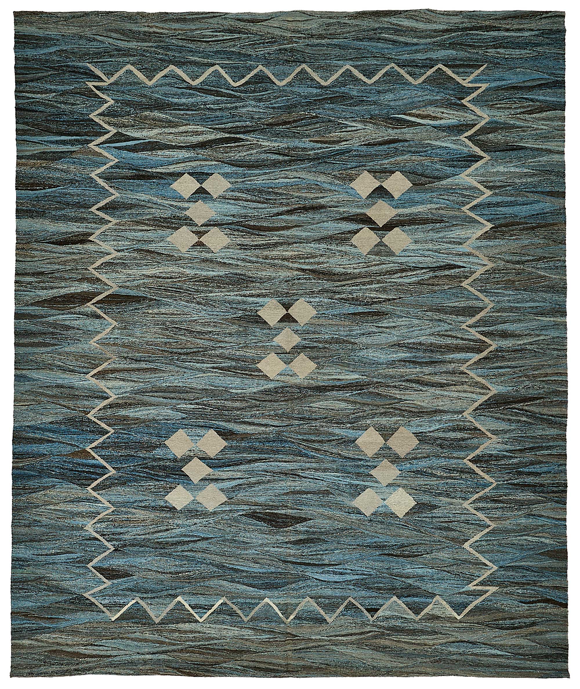 12x14 Contemporary Wool Kilim Rug - 51711