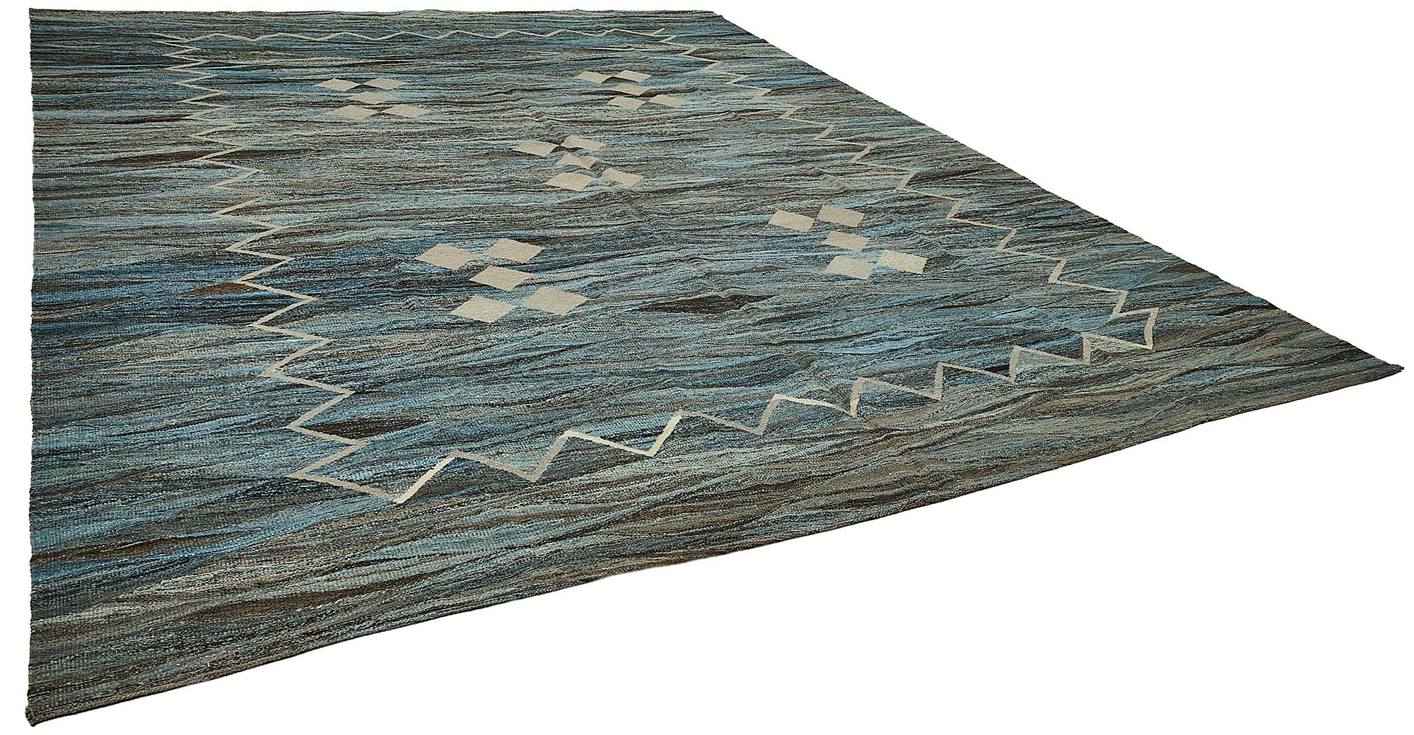 12x14 Contemporary Wool Kilim Rug - 51711