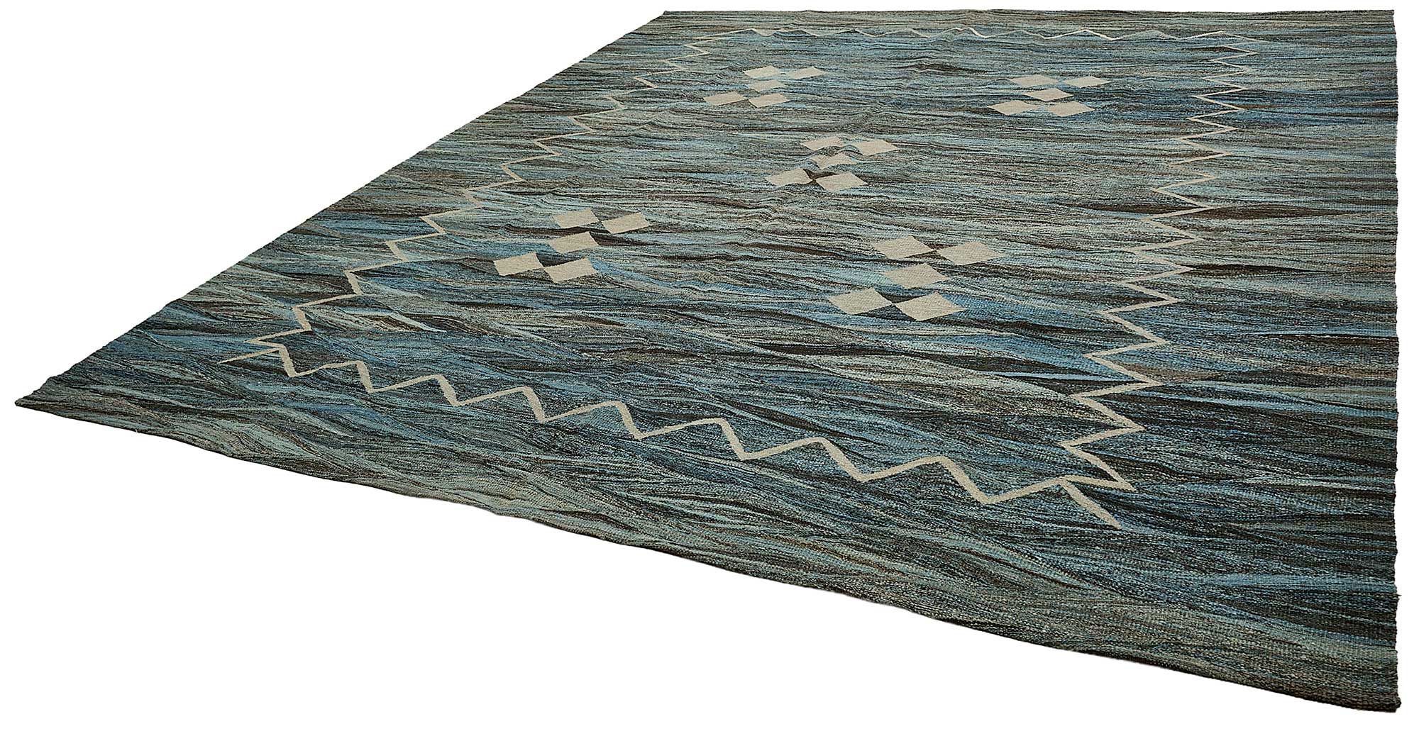 12x14 Contemporary Wool Kilim Rug - 51711