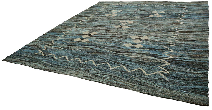 12x14 Contemporary Wool Kilim Rug - 51711