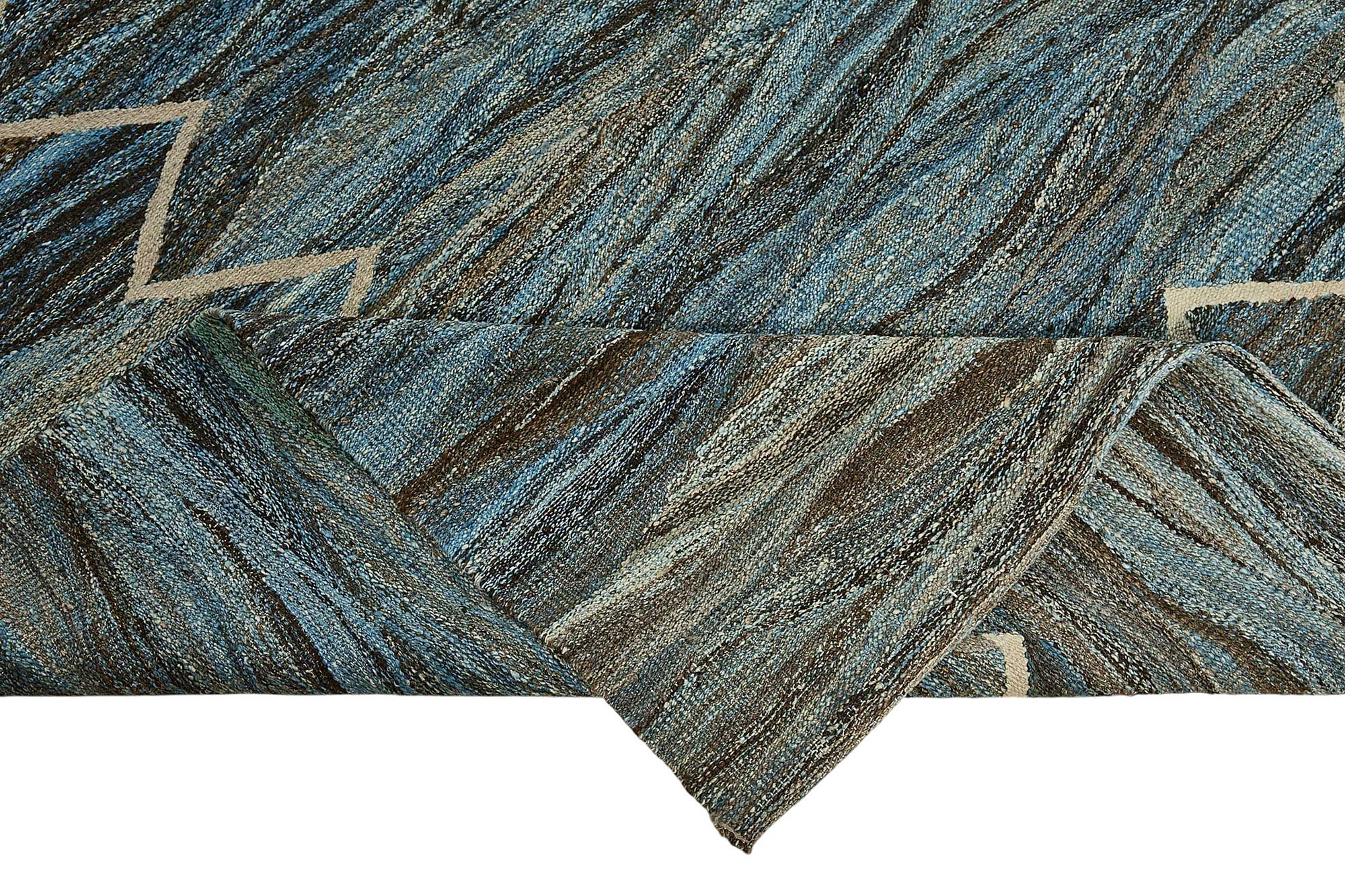 12x14 Contemporary Wool Kilim Rug - 51711