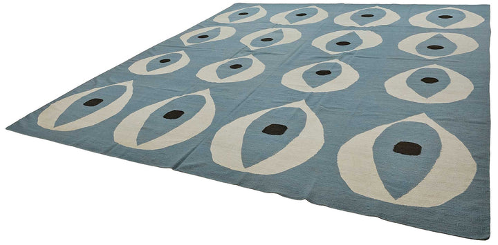 12x15 Contemporary Wool Kilim Rug - 51713