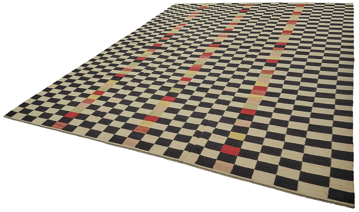 10x14 Contemporary Wool Kilim Rug - 51717