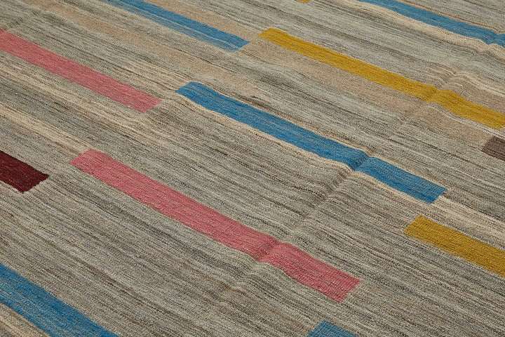 10x13 Contemporary Wool Kilim Rug - 51719