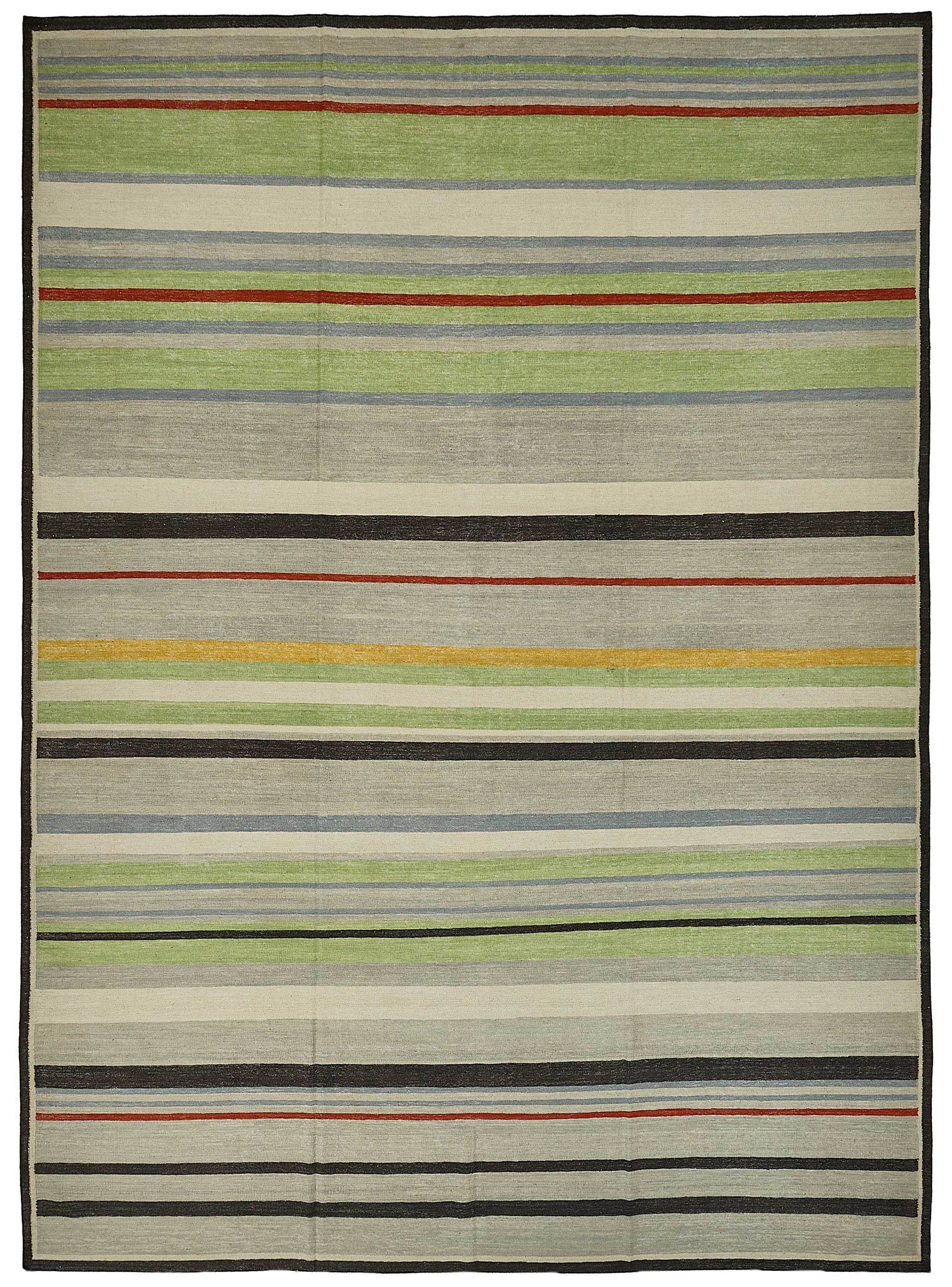 10x14 Contemporary Wool Kilim Rug - 51720