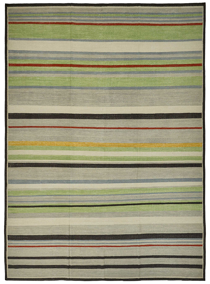 10x14 Contemporary Wool Kilim Rug - 51720
