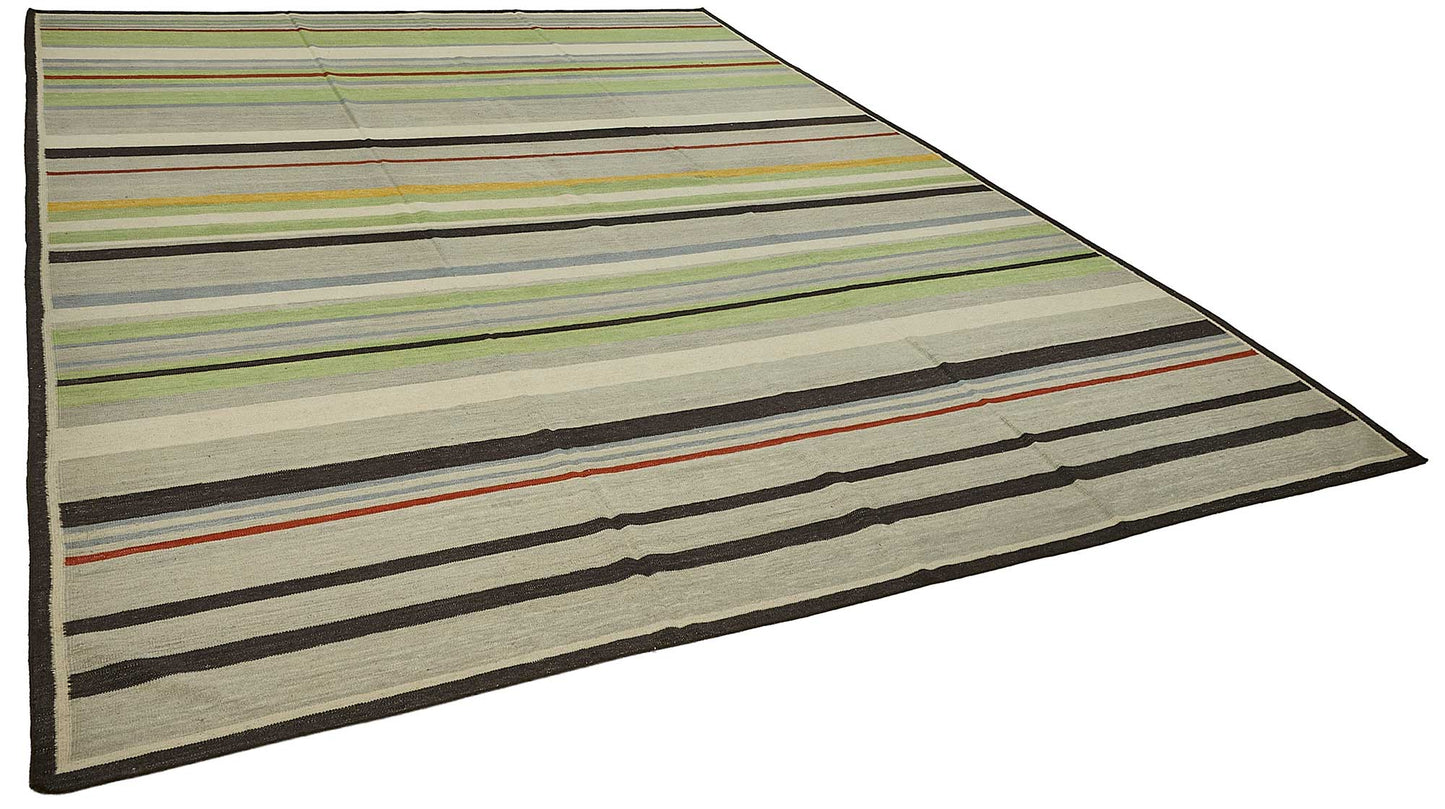 10x14 Contemporary Wool Kilim Rug - 51720