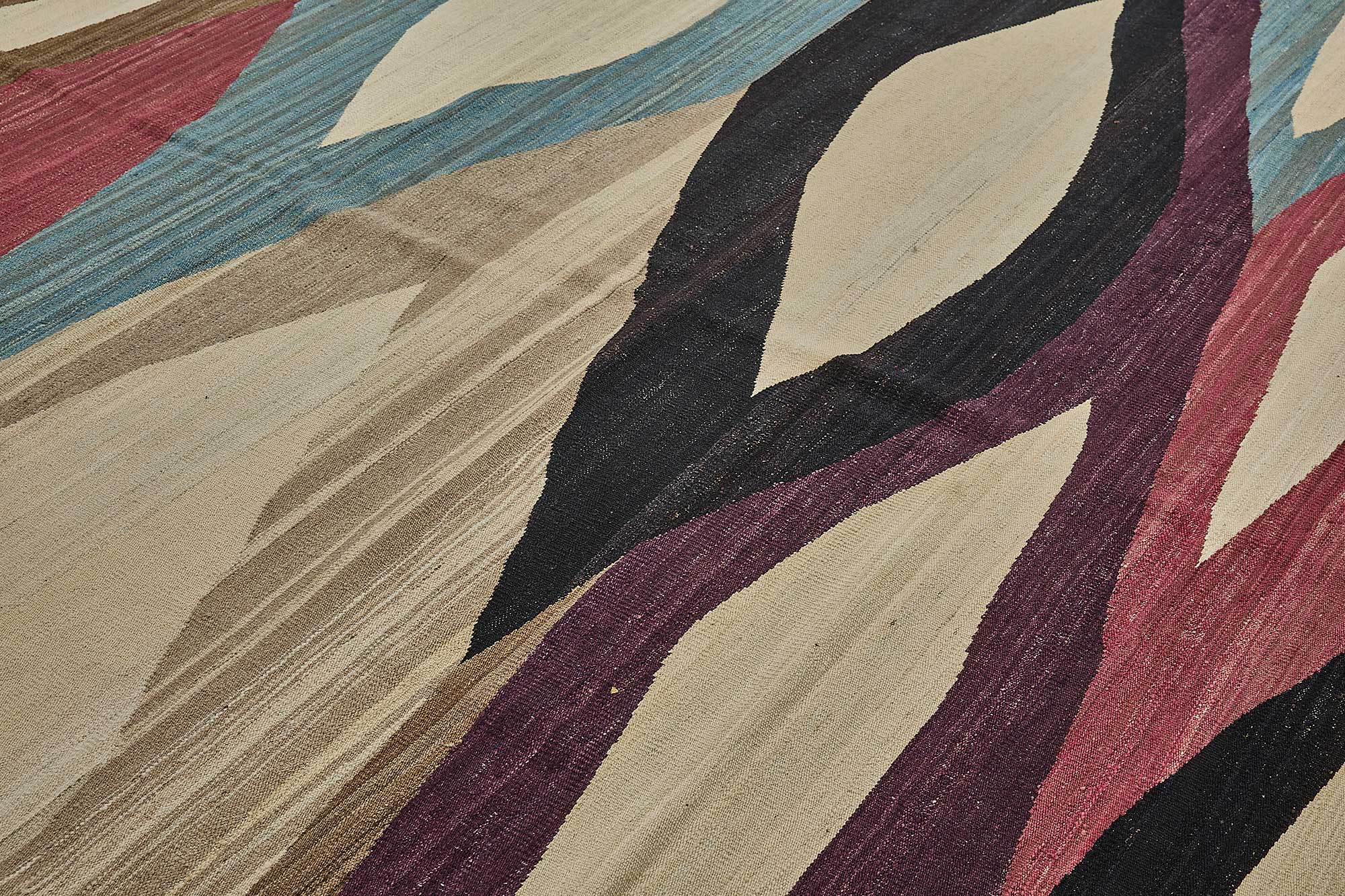 10x14 Contemporary Wool Kilim Rug - 51722