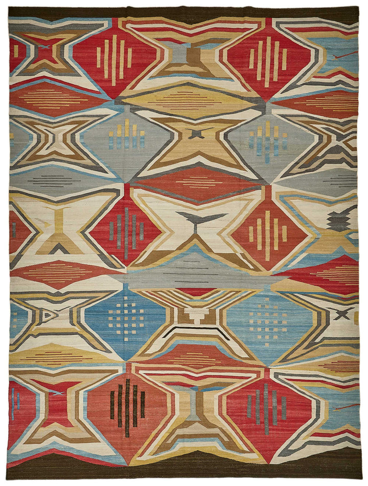 10x14 Contemporary Wool Kilim Rug - 51726