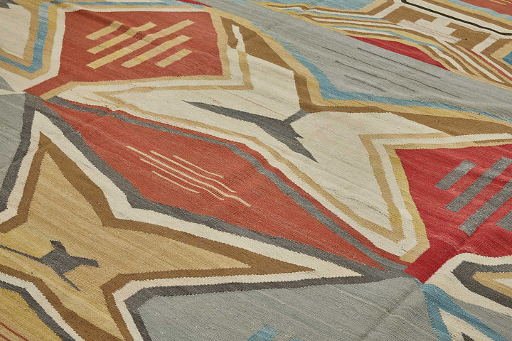 10x14 Contemporary Wool Kilim Rug - 51726
