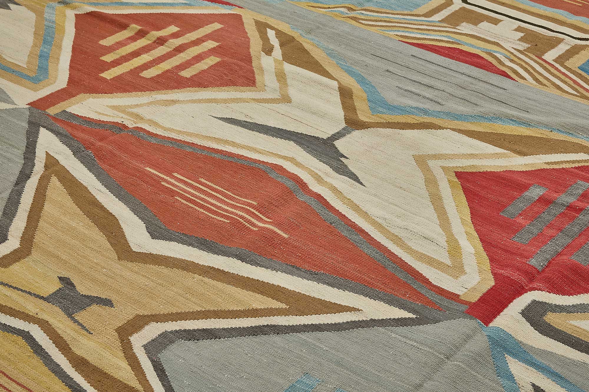 10x14 Contemporary Wool Kilim Rug - 51726
