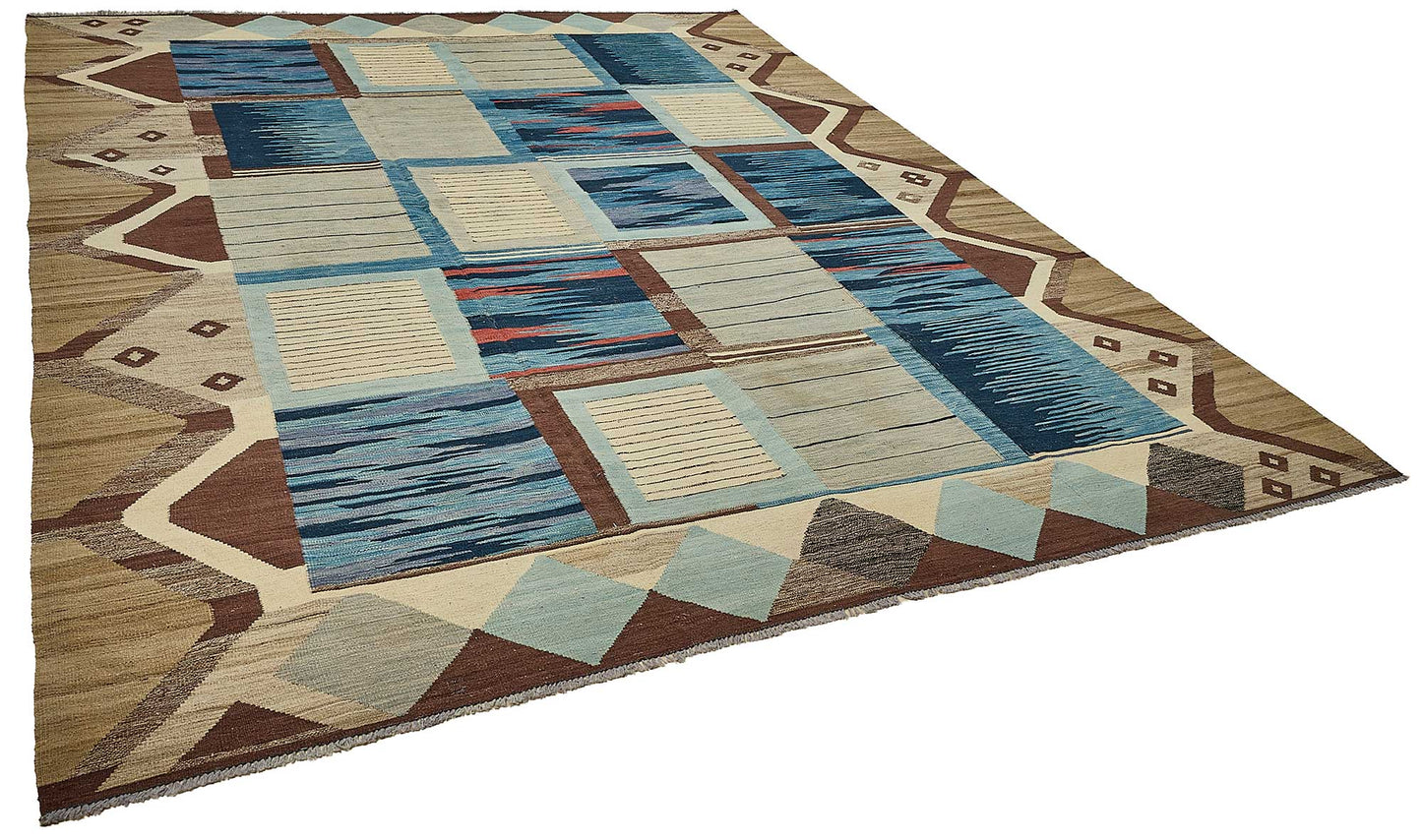 10x13 Contemporary Wool Kilim Rug - 51739