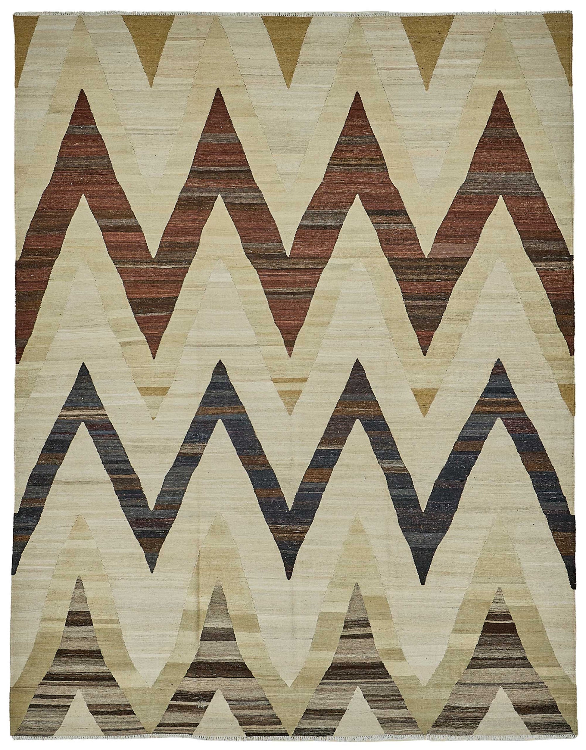 9x12 Contemporary Wool Kilim Rug - 51742