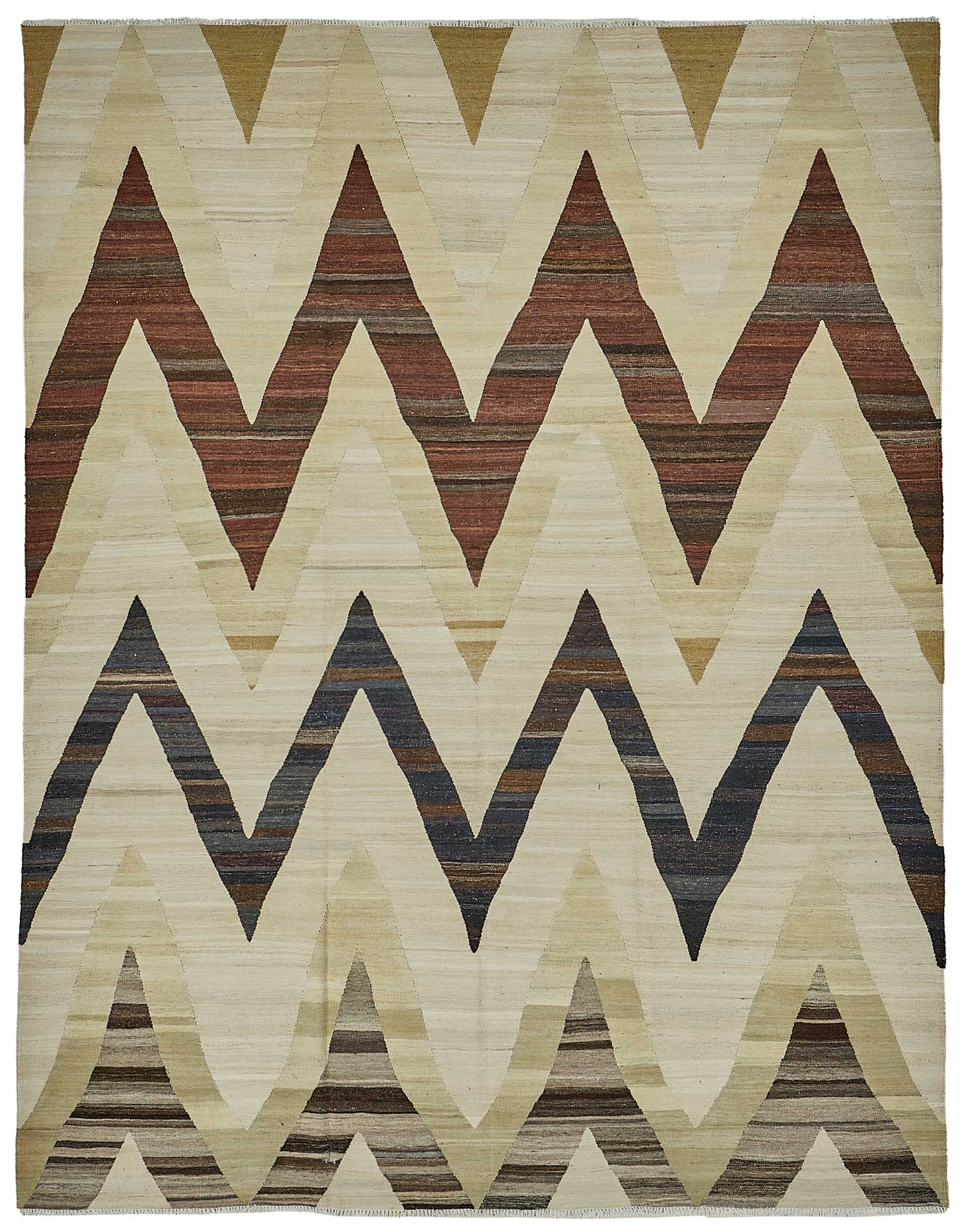 9x12 Contemporary Wool Kilim Rug - 51742