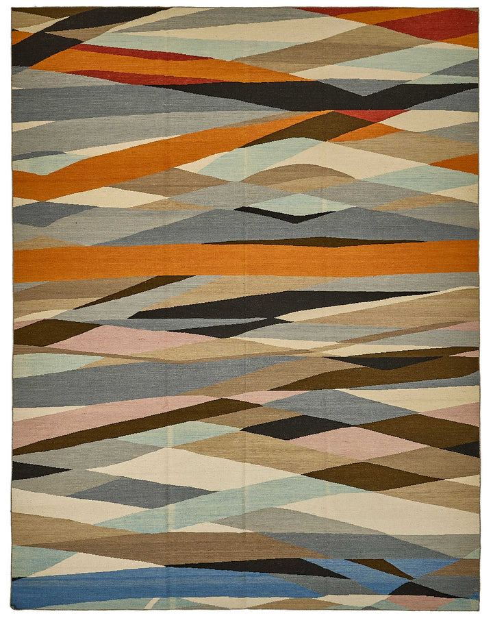 9x12 Contemporary Wool Kilim Rug - 51743