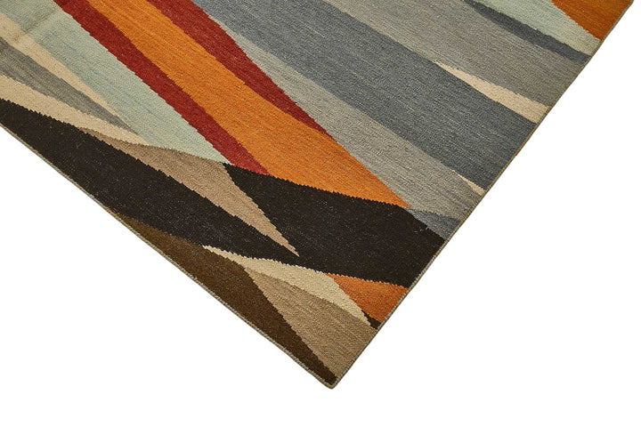 9x12 Contemporary Wool Kilim Rug - 51743