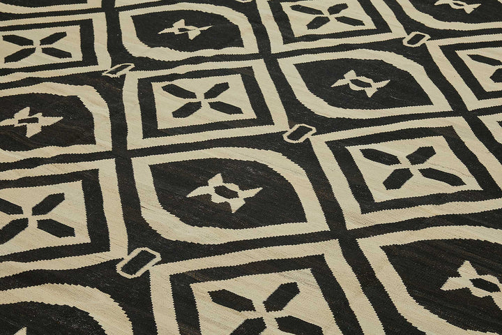9x12 Contemporary Wool Kilim Rug - 51745