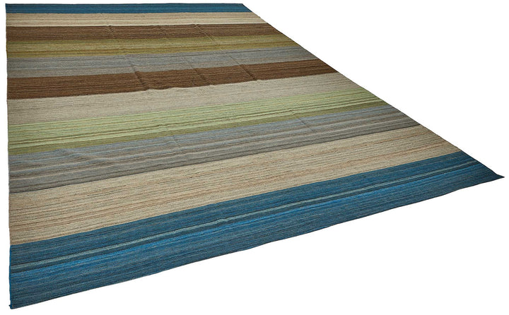 10x13 Contemporary Wool Kilim Rug - 51746