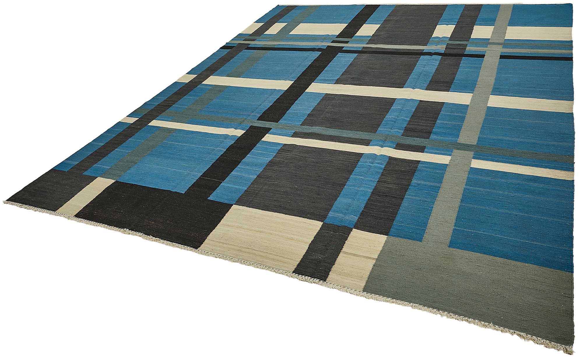 9x12 Contemporary Wool Kilim Rug - 51747