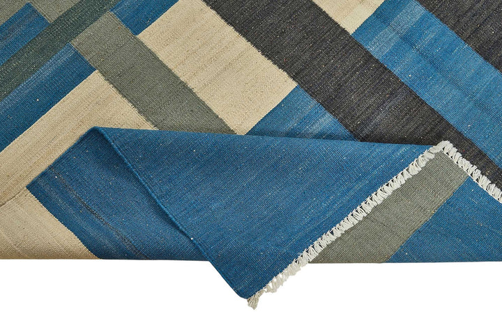 9x12 Contemporary Wool Kilim Rug - 51747