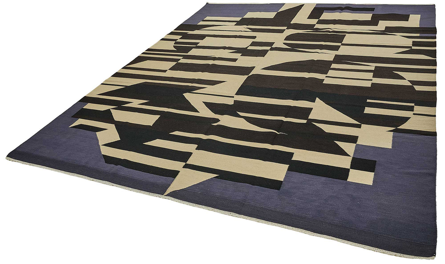 9x12 Contemporary Wool Kilim Rug - 51750