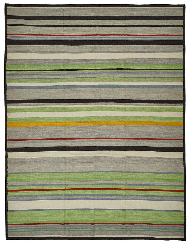 9x12 Contemporary Wool Kilim Rug - 51752