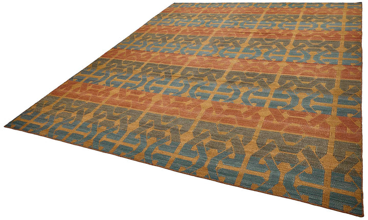 9x12 Contemporary Wool Kilim Rug - 51755
