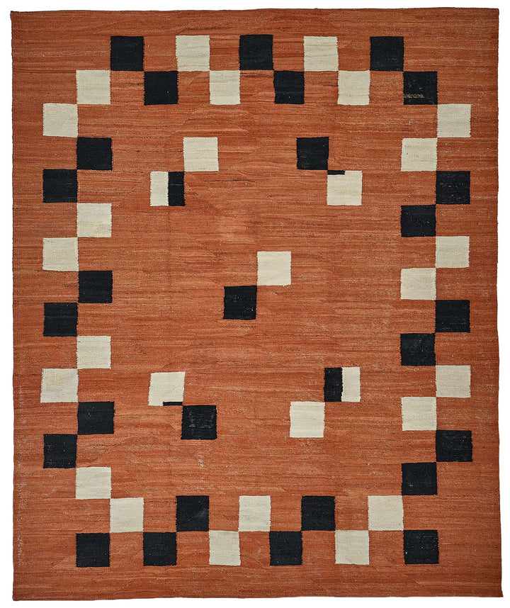 9x11 Contemporary Wool Kilim Rug - 51756