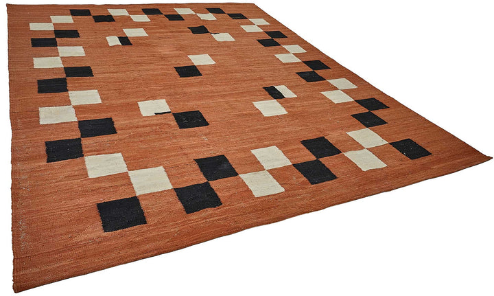 9x11 Contemporary Wool Kilim Rug - 51756