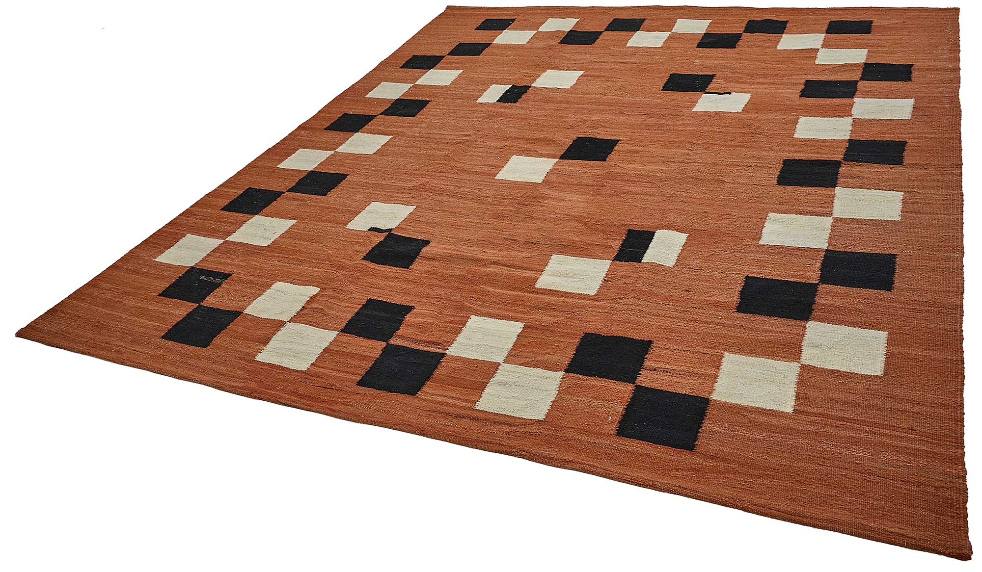 9x11 Contemporary Wool Kilim Rug - 51756