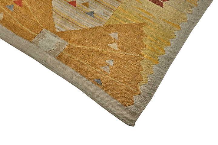 11x19 Yellow Contemporary Kilim Rug - 51759