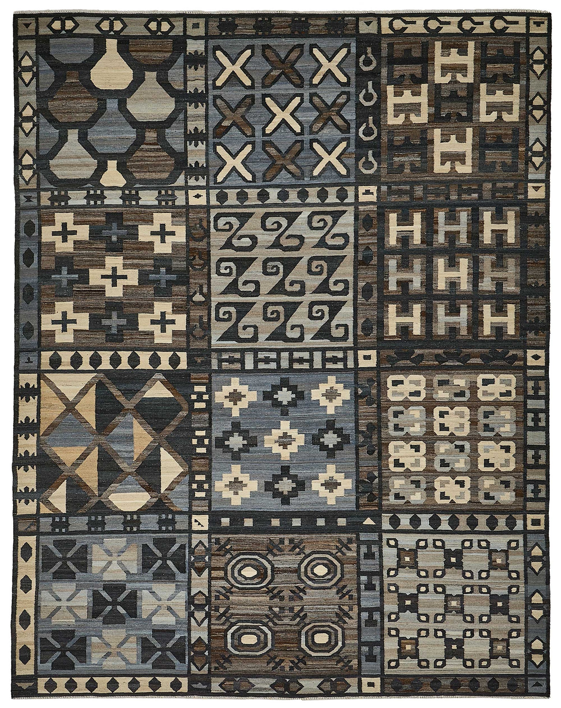 9x12 Contemporary Wool Kilim Rug - 51760