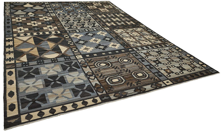 9x12 Contemporary Wool Kilim Rug - 51760