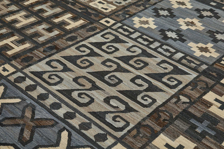 9x12 Contemporary Wool Kilim Rug - 51760