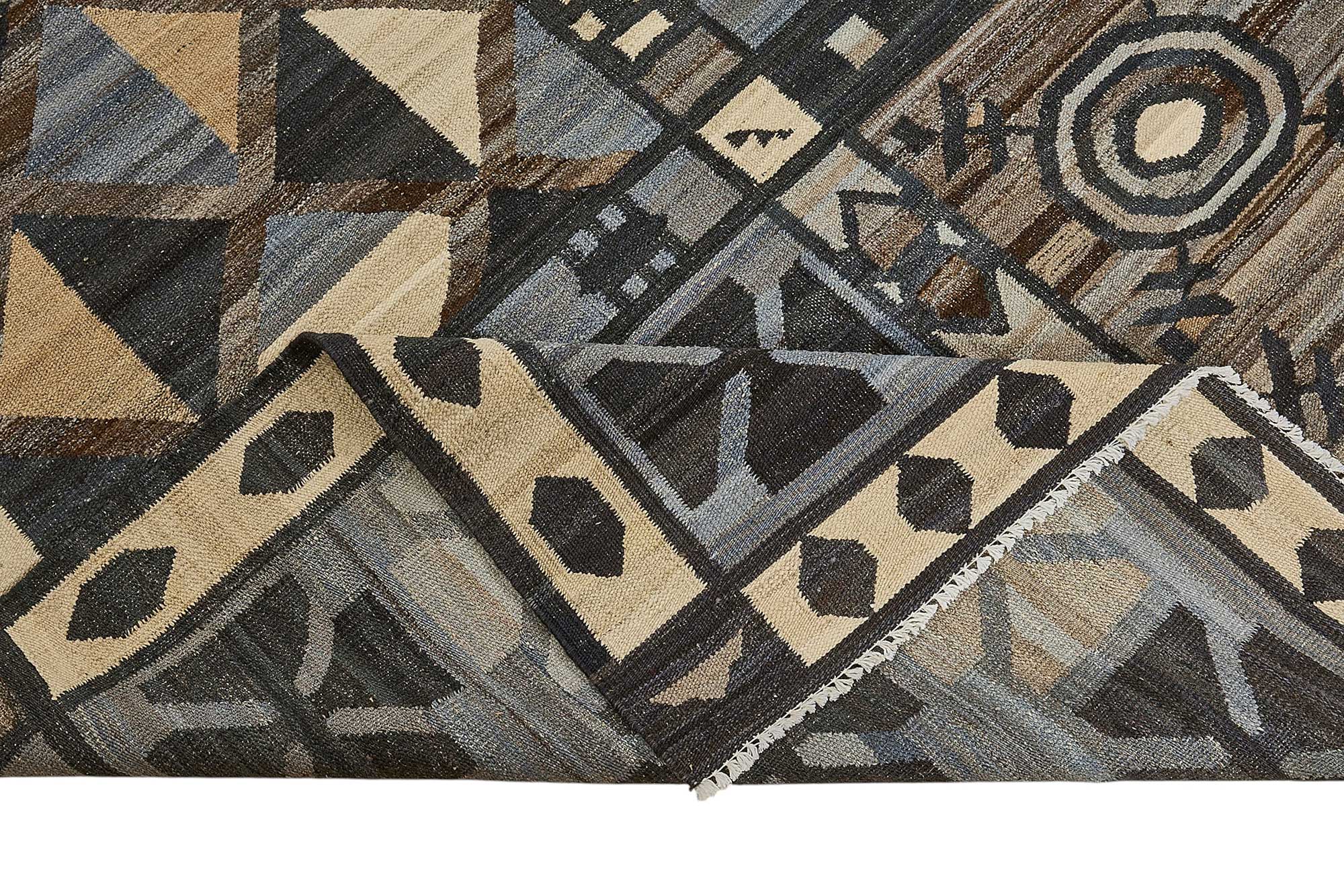 9x12 Contemporary Wool Kilim Rug - 51760