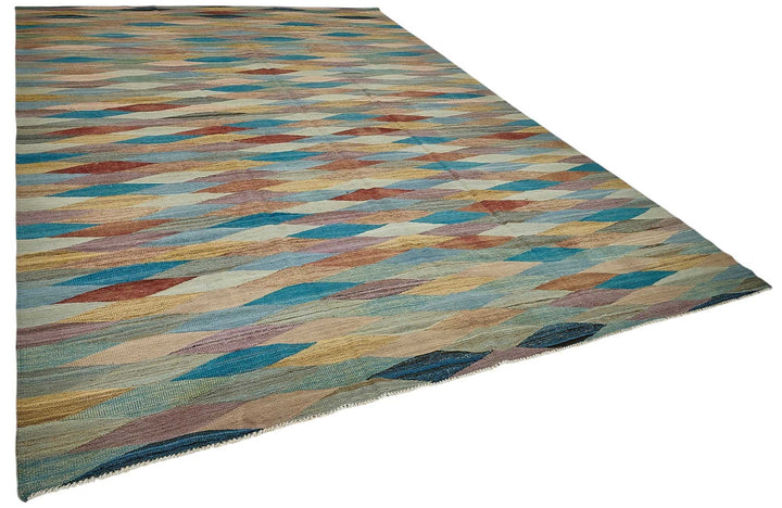 10x14 Contemporary Wool Kilim Rug - 51772