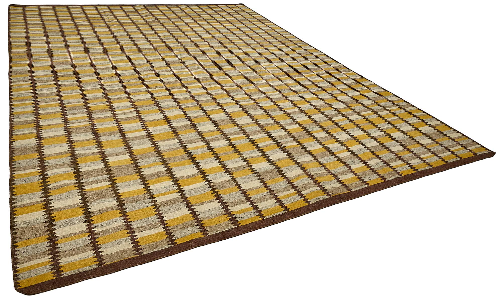 10x13 Yellow Contemporary Kilim Rug - 51775