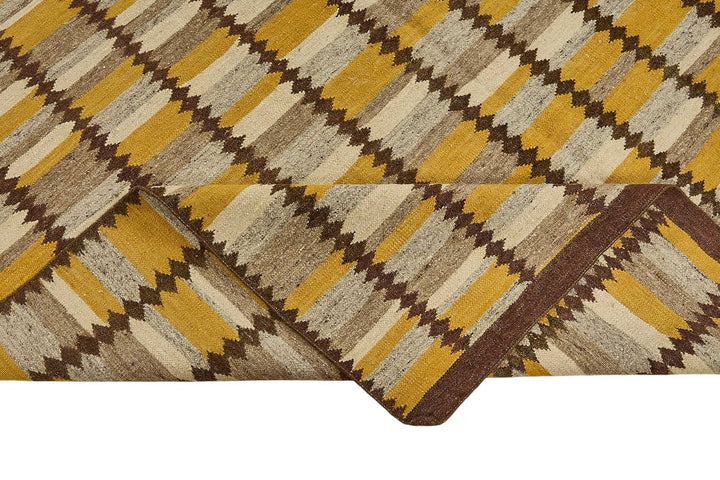 10x13 Yellow Contemporary Kilim Rug - 51775