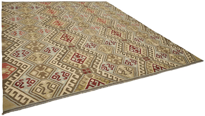 11x12 Contemporary Wool Kilim Rug - 51776