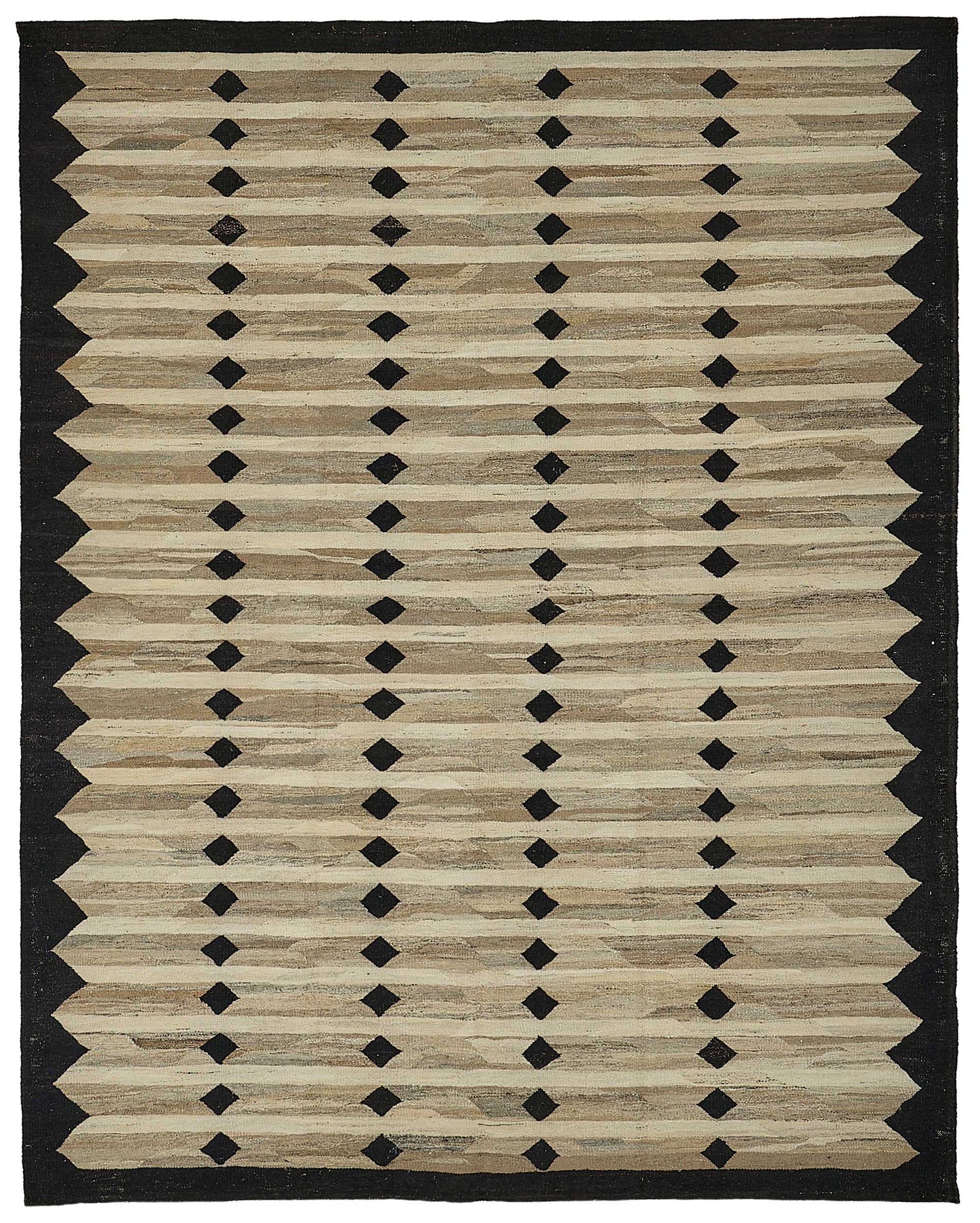 9x11 Contemporary Wool Kilim Rug - 51778