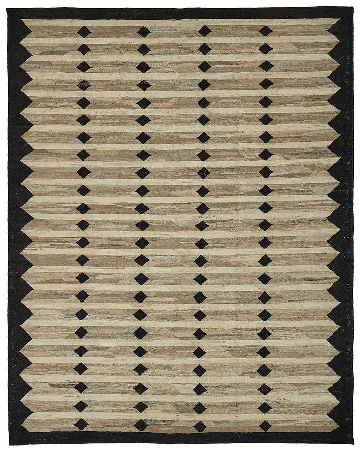 9x11 Contemporary Wool Kilim Rug - 51778