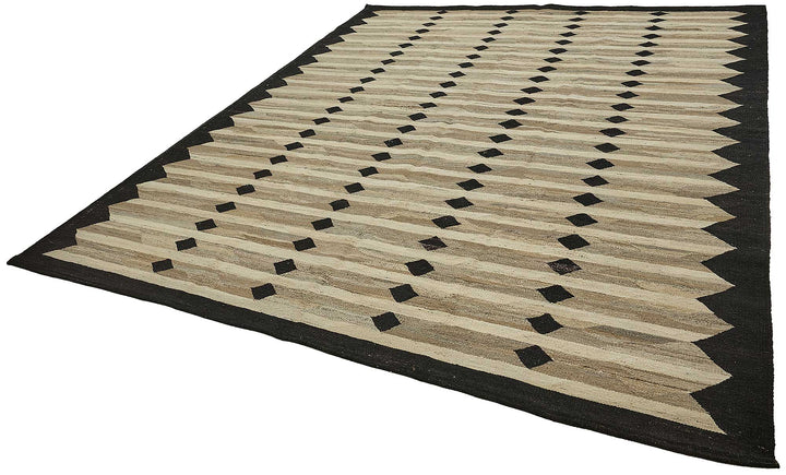 9x11 Contemporary Wool Kilim Rug - 51778