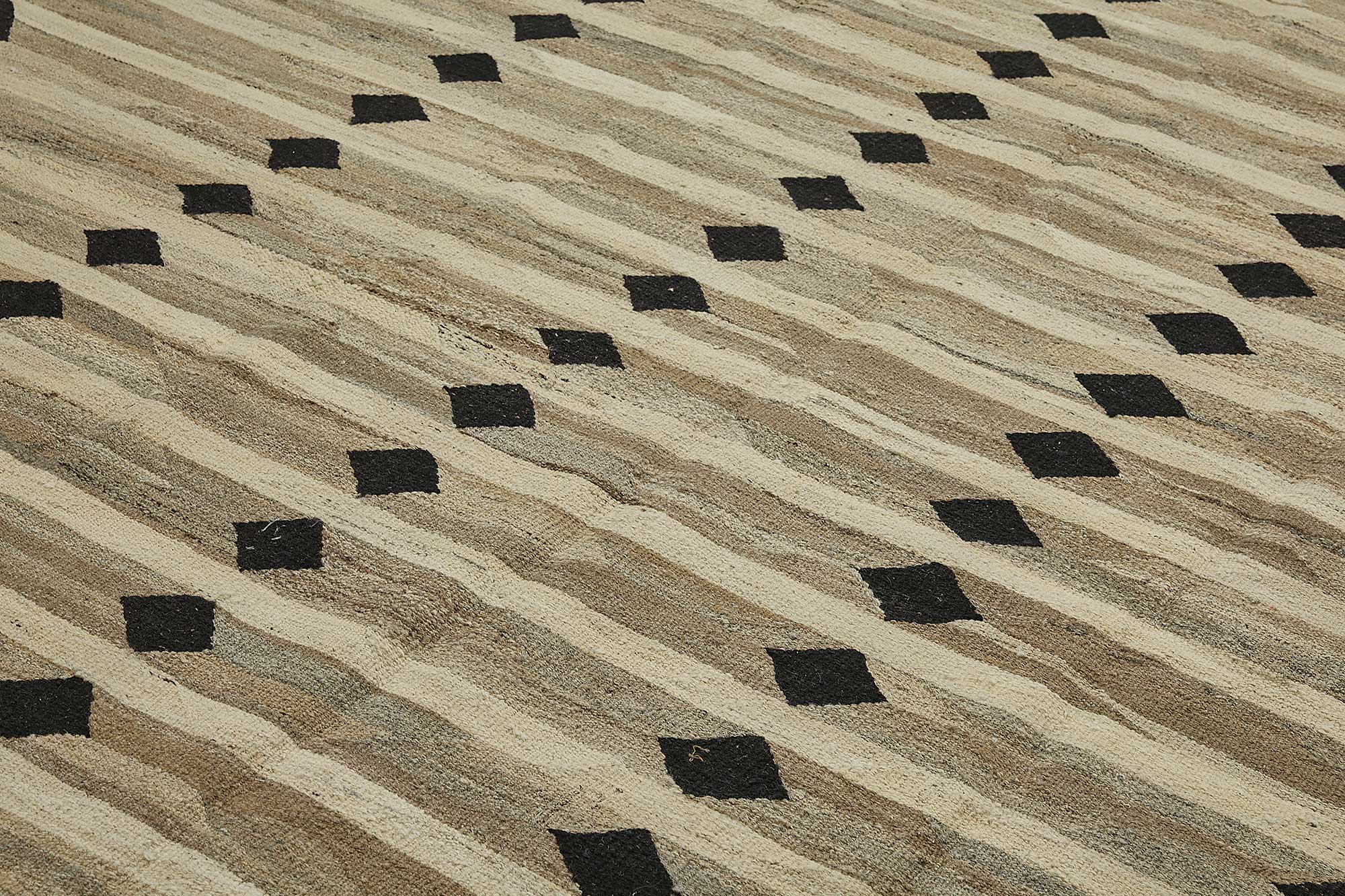 9x11 Contemporary Wool Kilim Rug - 51778
