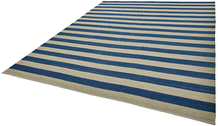 9x12 Contemporary Wool Kilim Rug - 51781