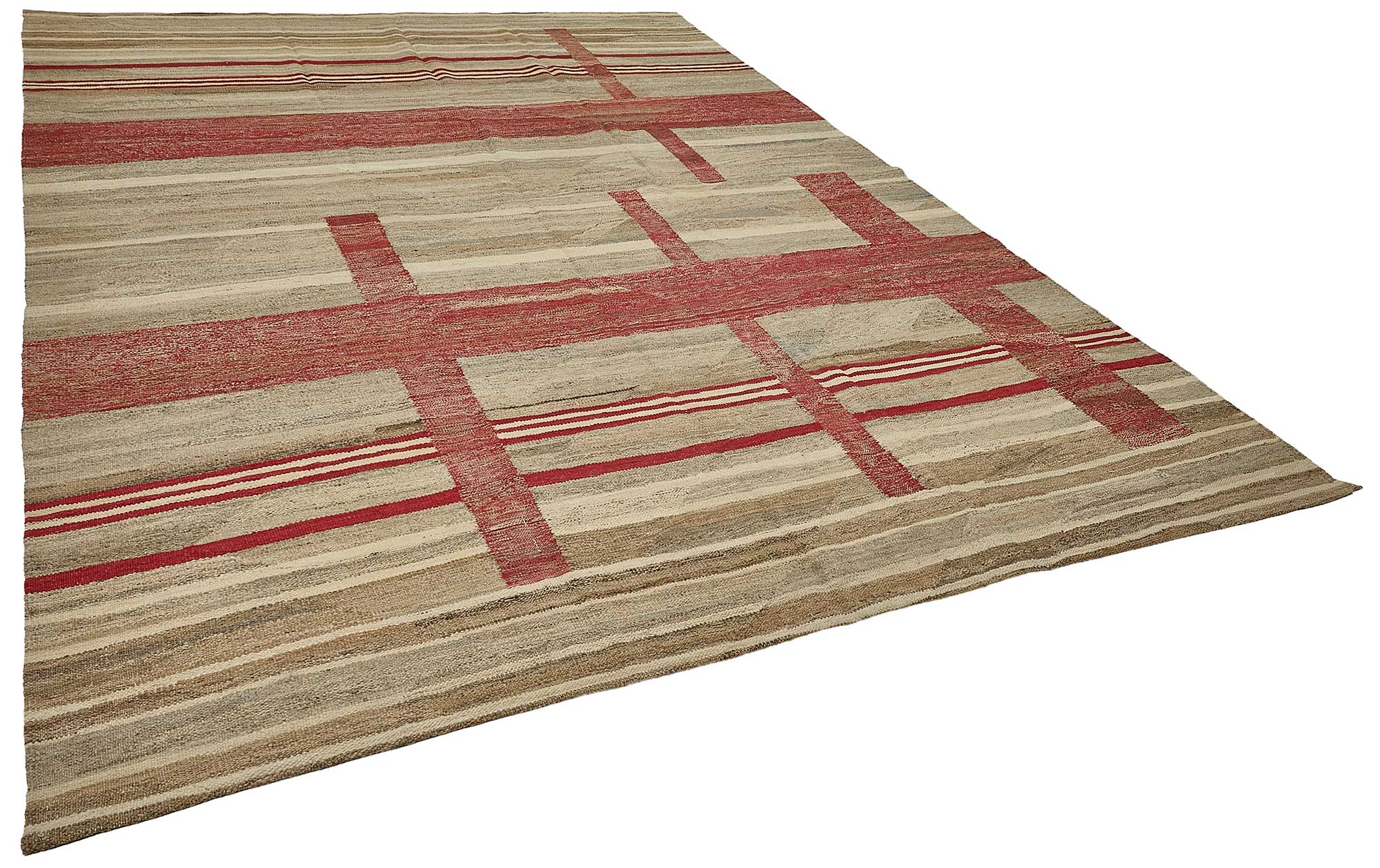 8x11 Contemporary Wool Kilim Rug - 51782