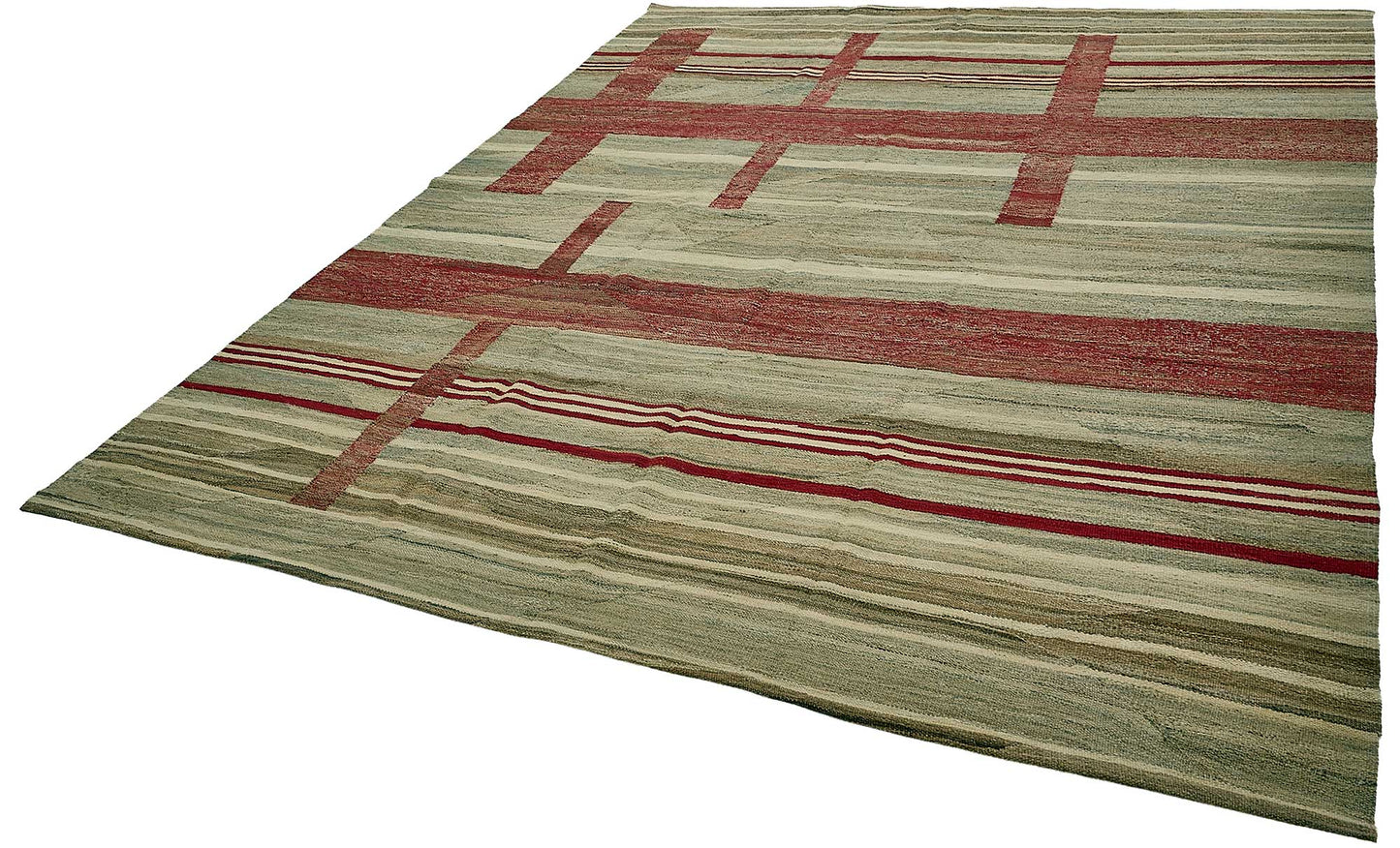 8x11 Contemporary Wool Kilim Rug - 51782