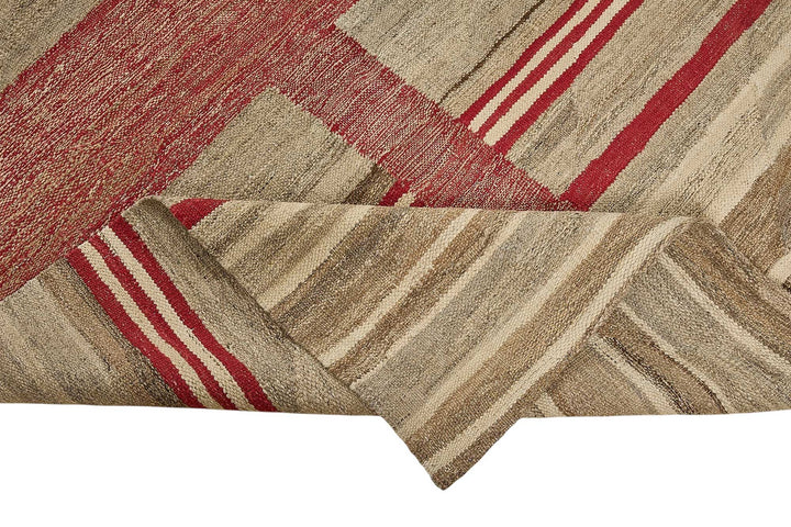8x11 Contemporary Wool Kilim Rug - 51782