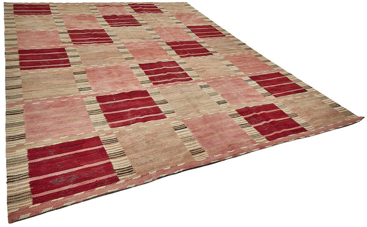 9x12 Contemporary Wool Kilim Rug - 51783