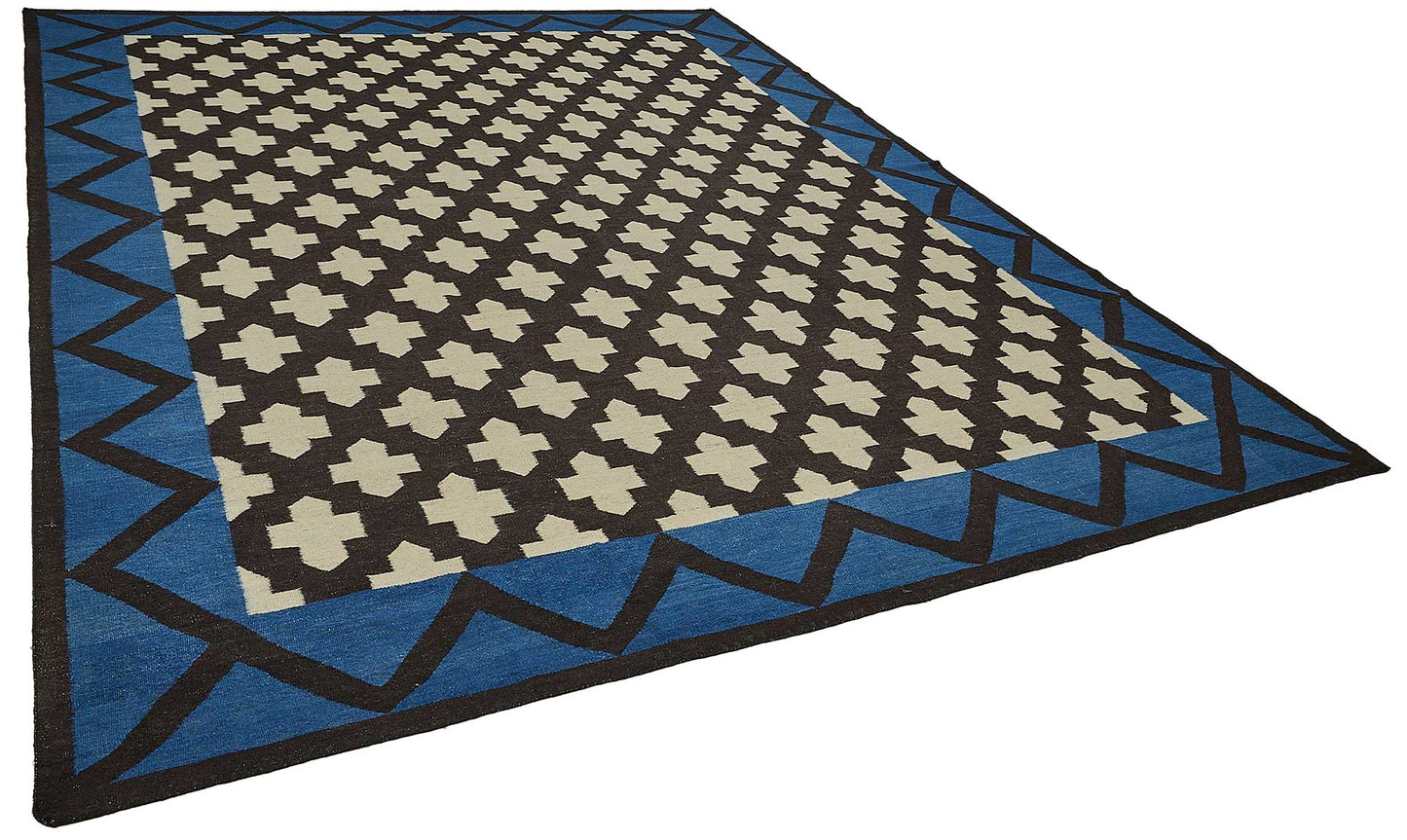 9x12 Contemporary Wool Kilim Rug - 51784